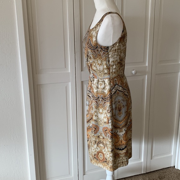 J. CREW PAISLEY PRINT SILK/WOOL BLEND SLEEVELESS DRESS - SIZE4 - Picture 3 of 5
